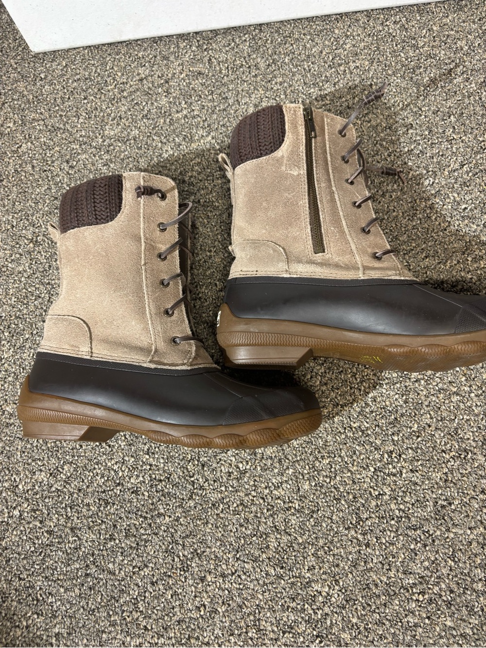 Sperry Women's Tan and Brown Suede Waterproof Winter Boots
